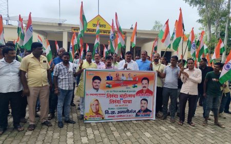 ब्लॉक प्रमुख प्रतिनिधि के नेतृत्व में ब्लॉक मुख्यालय पर निकली तिरंगा यात्रा, ब्लॉक प्रमुख प्रतिनिधि ने दिया नशा मुक्ति का संदेश