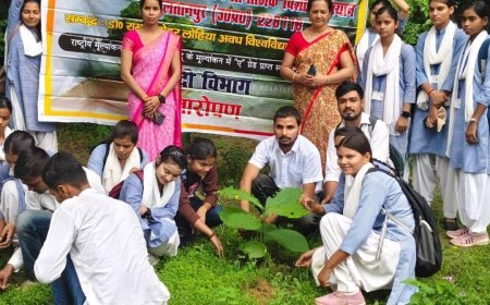 अम्बेडकर नगर : हिंदी विभाग द्वारा वृक्षारोपण कार्यक्रम आयोजित