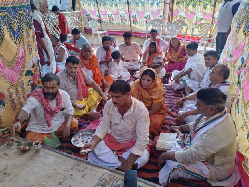जालोर : यजमान द्वारा प्रायश्चित कर्म एवं कुटीर हवन का हुआ आयोजन