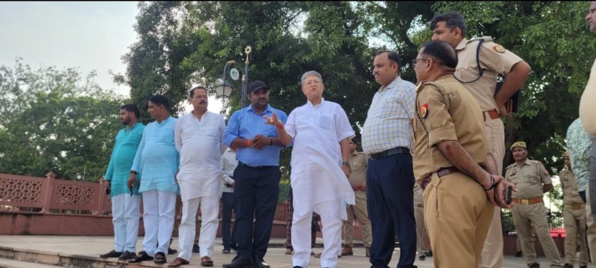 अयोध्या: सूर्यकुंड मेले की तैयारियों का विधायक वेद प्रकाश गुप्ता ने किया निरीक्षण