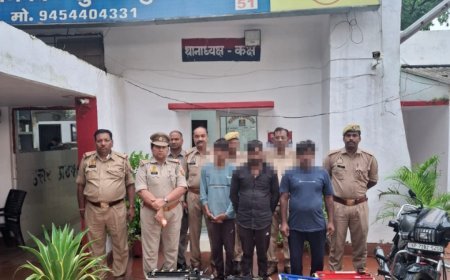 सुल्तानपुर। धम्मौर पुलिस ने किया अंतर्जनपदीय बैटरी चोर गैंग का खुलासा