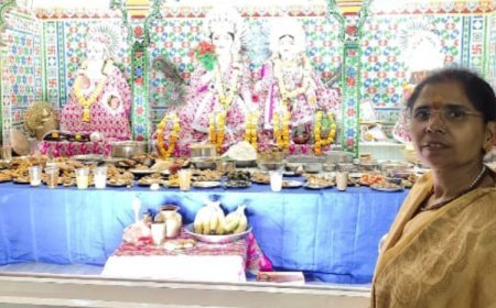 अयोध्या: दर्शन भवन में परंपरागत तरीके से मनाया गया अन्नकूट का त्यौहार