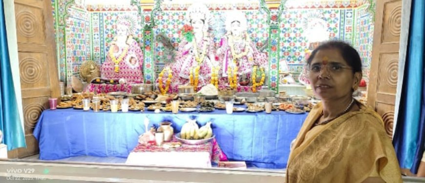 अयोध्या: दर्शन भवन में परंपरागत तरीके से मनाया गया अन्नकूट का त्यौहार