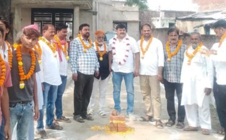 अयोध्या: नगर पंचायत भरतकुंड भदरसा में तीन सड़कों का किया शिलान्यास