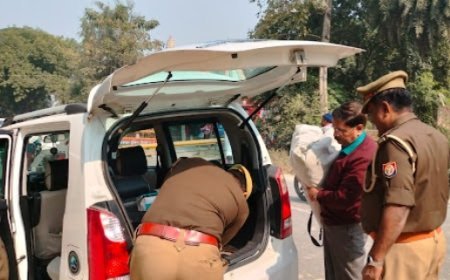 जौनपुर : एसपी के आदेश पर वाहनों की चेकिंग का चला अभियान