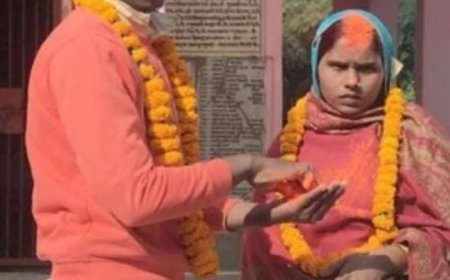 अम्बेडकर नगर: इस प्यार को क्या नाम दूं...पति के सामने ही मंदिर में रचाई शादी