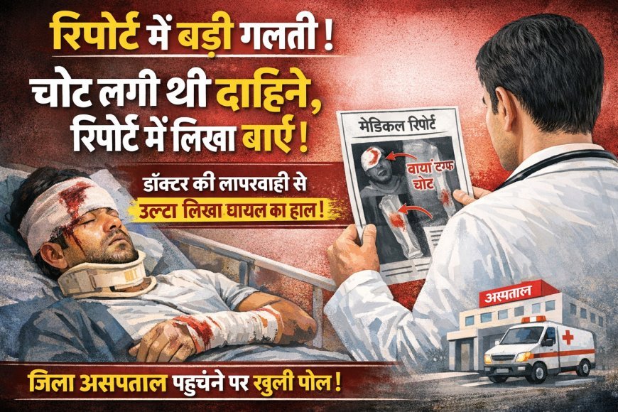 अयोध्या : डाक्टर की मेडिकल रिपोर्ट में गंभीर चूक, घायल युवक की चोट का पक्ष उल्टा लिखा