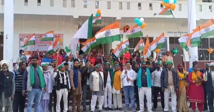 अयोध्या: भारतीय किसान यूनियन ने निकाली भव्य ट्रैक्टर तिरंगा यात्रा