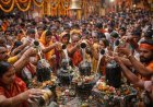अयोध्या: महाशिवरात्रि पर शिवालयों में उमड़ी भीड़, श्रद्धालु के रहे भोले बाबा का जलाभिषेक