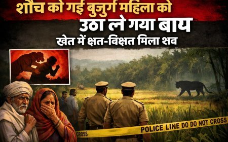 पीलीभीत : शौच के लिए गई बुजुर्ग महिला को उठा ले गया बाघ, खेत में क्षत-विक्षत मिला शव