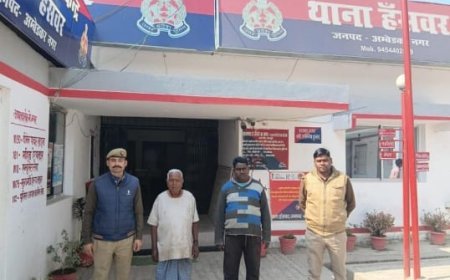 अम्बेडकर नगर: गैरजमानती वारंट में दो वारंटी गिरफ्तार, पुलिस ने न्यायालय भेजा
