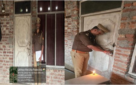 लखीमपुर खीरी: थाना मझगई पुलिस ने वांछित अभियुक्त की संपत्ति की कुर्की की