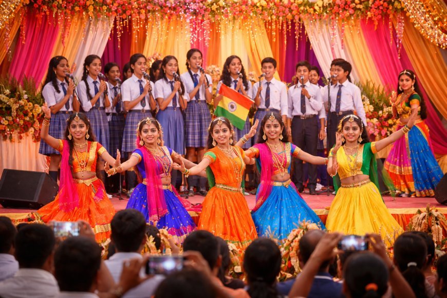 जौनपुर: छात्र छात्राओं द्वारा गीत नृत्य सुनकर लोग भाव विभोर