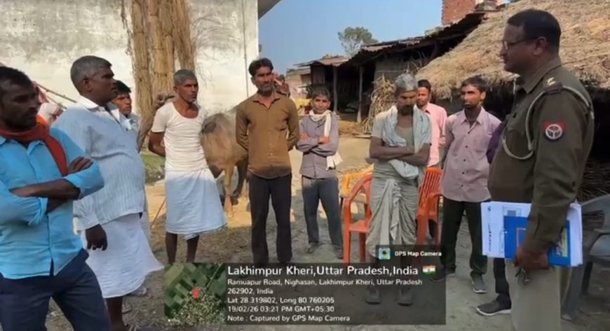 लखीमपुर खीरी: बौधिया कलां में मृत गाय को लेकर फैली अफवाह, पुलिस ने संभाला
