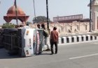 अयोध्या में बेकाबू आस्था रथ पलटा, दो श्रद्धालुओं के पैर टूटे, कई गंभीर घायल