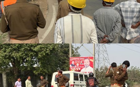 खखरा चौराहा बाईपास पर सीएनजी गैस से भरा ट्रक पलटा, तेज गैस रिसाव से मचा हड़कंप