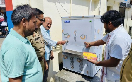 अयोध्या : आमजन के लिए वाटर कूलर  स्थापित, सभासद ने किया उद्घाटन