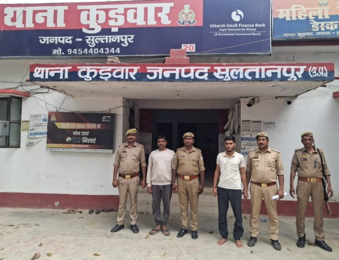 सुल्तानपुर: कुड़वार गोलीकांड में बड़ी कार्रवाई: मुख्य आरोपी पिता-पुत्र गिरफ्तार, कोर्ट के आदेश पर भेजे गए जेल