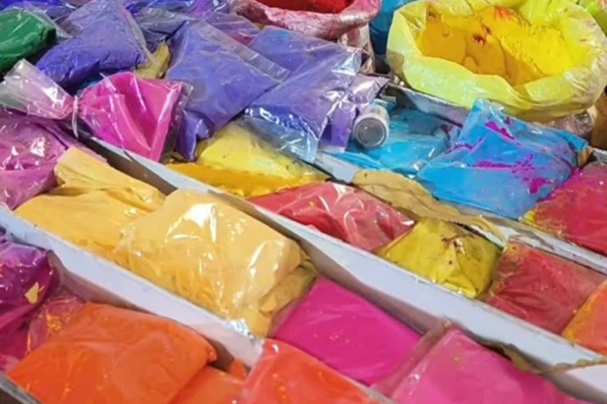 होली नजदीक आते ही बाजारों में रंगों की धूम, नकली व केमिकल युक्त रंगों से सेहत पर खतरा