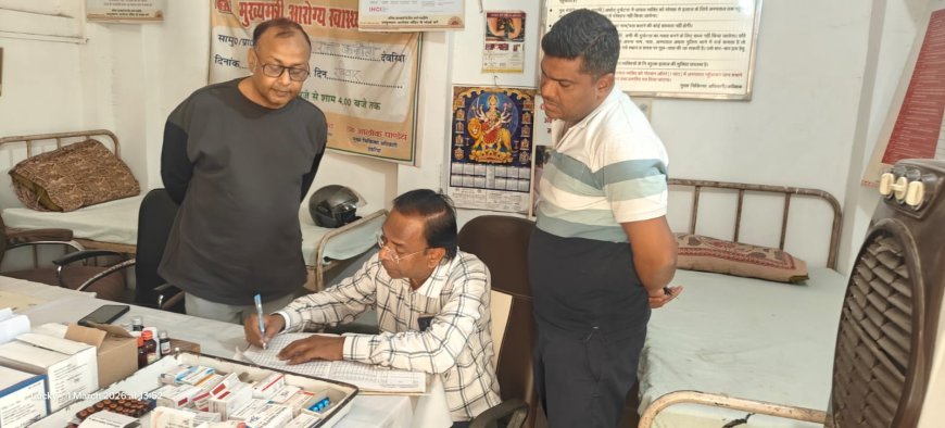 देवरिया: सीएमओ ने मुख्यमंत्री जन आरोग्य मेले का किया निरीक्षण