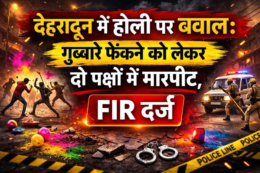 देहरादून में होली पर बवाल: गुब्बारे फेंकने को लेकर दो पक्षों में मारपीट, FIR दर्ज