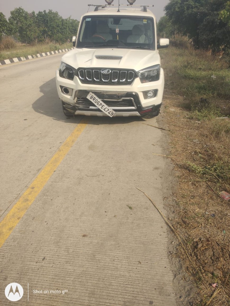 अम्बेडकर नगर: तेल लेकर घर लौट रहे मोटर साइकिल सवार व्यक्ति को महिंद्रा स्कॉर्पियो गाड़ी ने मारी जोरदार टक्कर