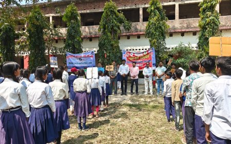 शिक्षा है अनमोल रतन: किसान इंटर कॉलेज के छात्रों ने रैली निकालकर भरी हुंकार