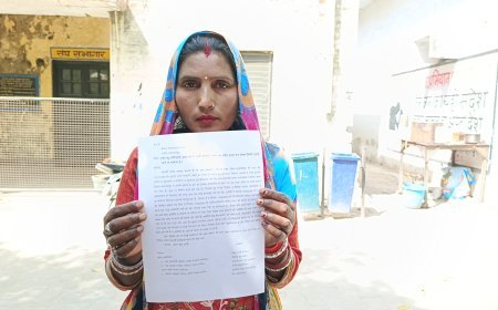 ग्राम आमखेड़ा में दबंग भूमाफियाओं ने सरकारी परती जमीन पर बनाया मकान, जिलाधिकारी से की शिकायत