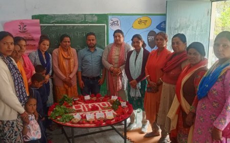 आंगनबाड़ी केंद्र श्रीखोन में पोषण पखवाड़ा के तहत जागरूकता कार्यक्रम आयोजित