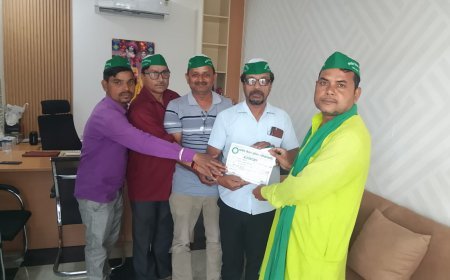 भारतीय किसान यूनियन परिवर्तनवादी के पवन वीर मंडल अध्यक्ष राघवेंद्र व्यापार मंडल अध्यक्ष बनाए गए