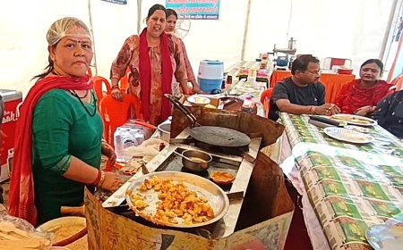 ट्रांजिट कैंप में पहाड़ी स्वाद