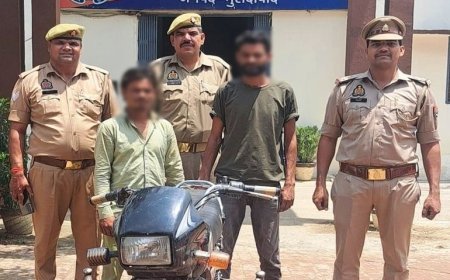 मुरादाबाद : बाइक चोरी करने वाले दो शातिर गिरफ्तार, वाहन बरामद