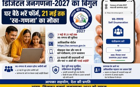 डिजिटल जनगणना-2027: 21 मई तक घर बैठे करें ‘स्व-गणना’
