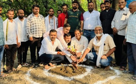 अयोध्या : भाजपा युवा मोर्चा के जिला महामंत्री आशीष तिवारी द्वारा खिरौनी नगर पंचायत में हुआ कोविदार वृक्षारोपण
