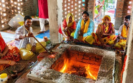 लखीमपुर खीरी: श्री रुद्र महायज्ञ में गूंजे वैदिक मंत्र, यज्ञ के धार्मिक और वैज्ञानिक महत्व पर हुआ प्रकाश