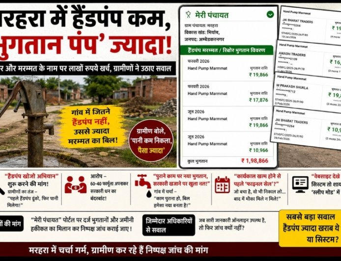 अम्बेडकर नगर: मरहरा में हैंडपंप कम, ‘भुगतान पंप’ ज्यादा!