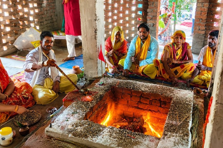 लखीमपुर खीरी: श्री रुद्र महायज्ञ में गूंजे वैदिक मंत्र, यज्ञ के धार्मिक और वैज्ञानिक महत्व पर हुआ प्रकाश