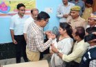 लखीमपुर में पल्स पोलियो अभियान का शुभारंभ ।