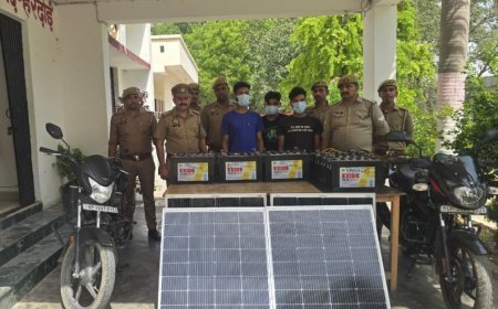 हरदोई  : बस शेल्टरों को बना रखा था निशाना, सोलर पैनल-बैटरी चोर गिरोह का पर्दाफाश