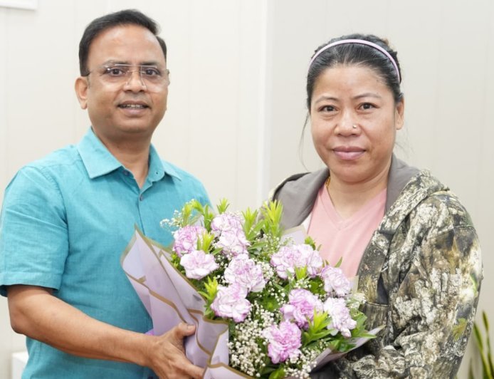 देहरादून : ओलंपिक पदक विजेता व भूतपूर्व राज्यसभा सदस्य मैरीकाम पहुंची देहरादून, प्रमुख सचिव से की मुलाकात
