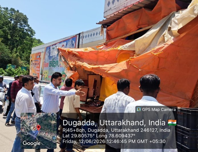 पौड़ी : अतिक्रमण हटाओ अभियान जारी, कई क्षेत्रों से हटे अवैध कब्जे