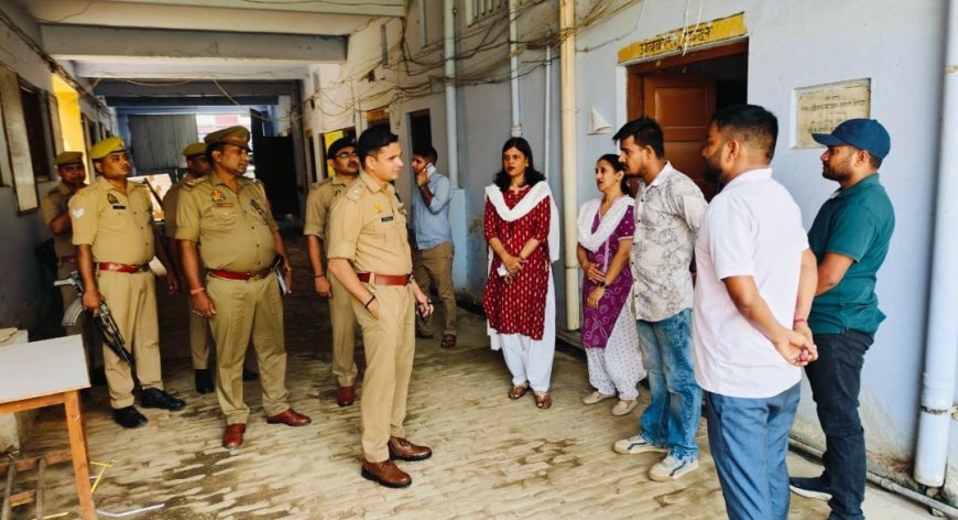 हरदोई : पुलिस आरक्षी भर्ती परीक्षा के लिए हरदोई पुलिस मुस्तैद, एसपी ने किया परीक्षा केंद्रों का निरीक्षण