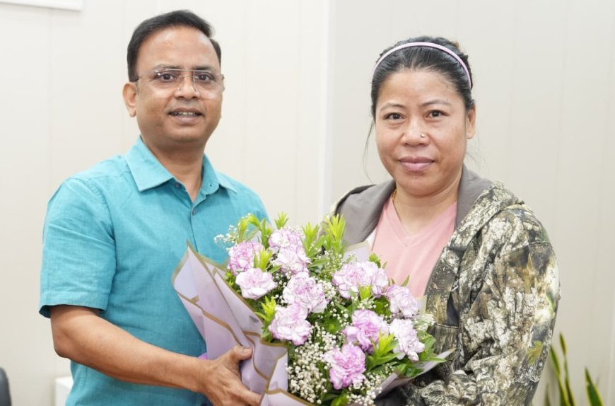 देहरादून : ओलंपिक पदक विजेता व भूतपूर्व राज्यसभा सदस्य मैरीकाम पहुंची देहरादून, प्रमुख सचिव से की मुलाकात