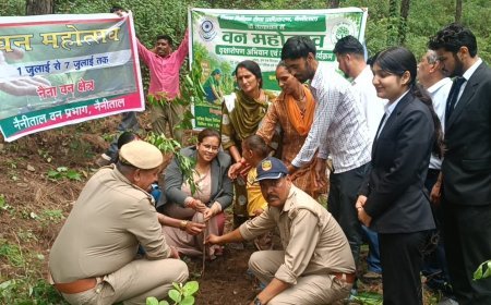 नैनीताल : वन महोत्सव सप्ताह में 200 से अधिक पौधों का रोपण