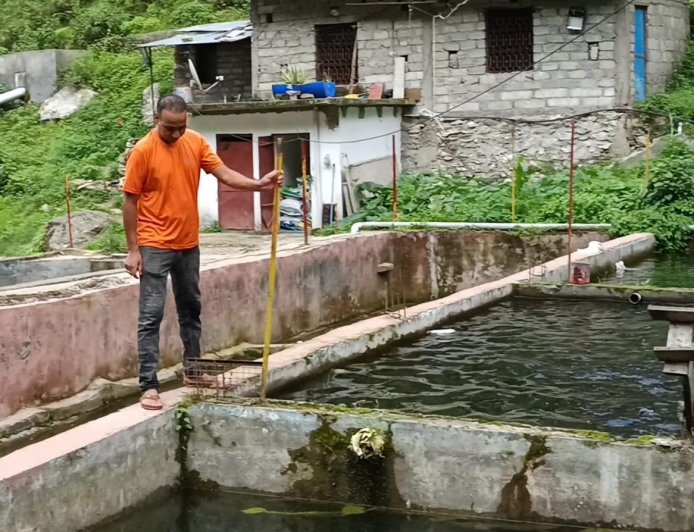 रुद्रप्रयाग : ट्राउट मत्स्य पालन से दिनेश सिंह चौधरी की सफलता, सालाना 5 लाख तक आय