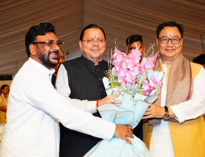 देहरादून : देहरादून में 'लोक संवर्धन पर्व' का शुभारंभ, सीएम धामी व किरेन रिजिजू रहे शामिल