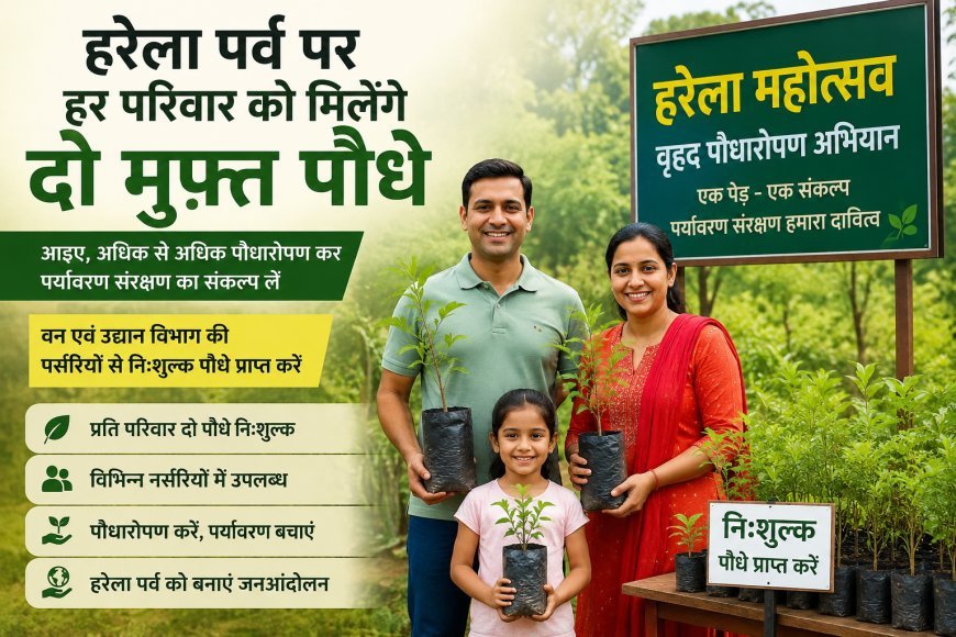 बागेश्वर : हरेला पर हर परिवार को मिलेंगे दो मुफ्त पौधे