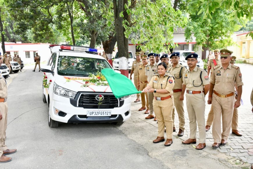 लखीमपुर खीरी : खीरी पुलिस को मिला इंटरसेप्टर वाहन