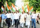 लखीमपुर खीरी : तिरंगे संग निकली पदयात्रा, ‘भारत माता की जय’ से गूंजा शहर