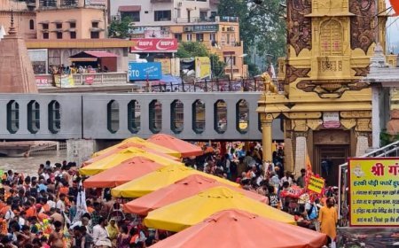 हरिद्वार : कांवड़ यात्रा में उमड़ा आस्था का सैलाब
